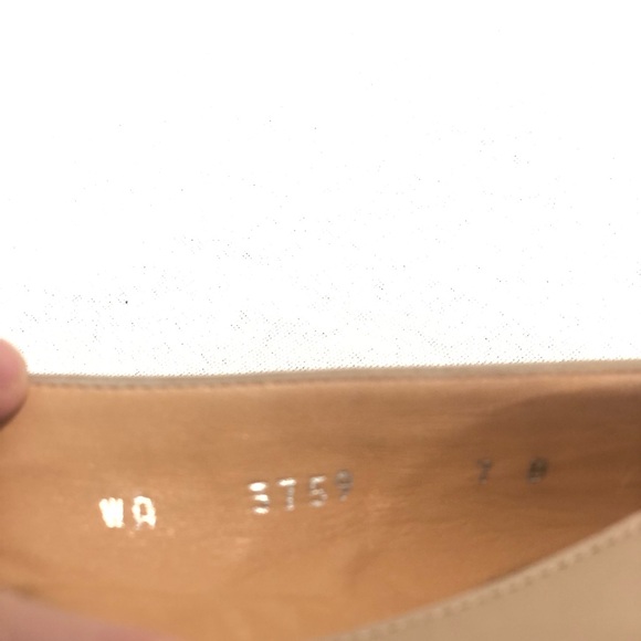 Ralph Lauren Nude Beige Leather Ballet Flats Size 7 or 8 Made in Italy - Picture 6 of 8
